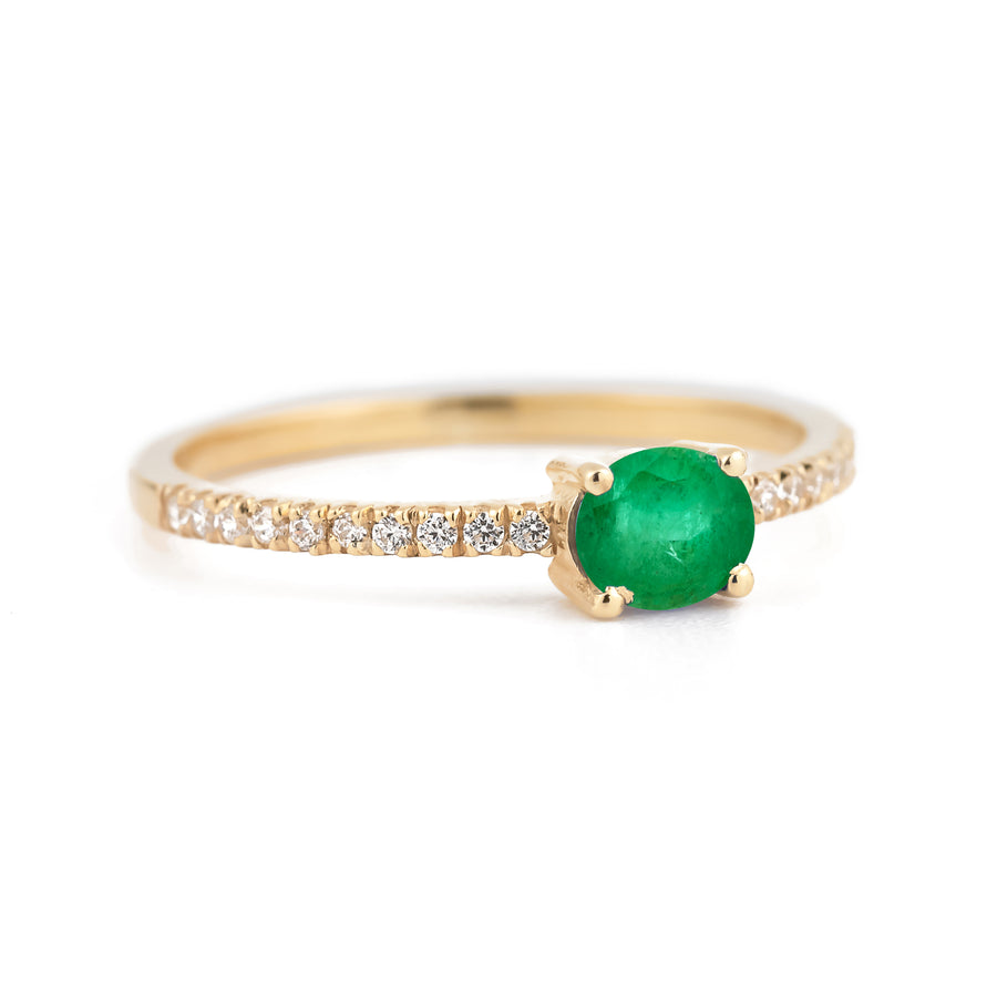 Divine Emerald Gold Ring