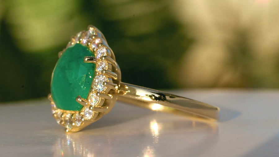 Mossy Emerald Ring