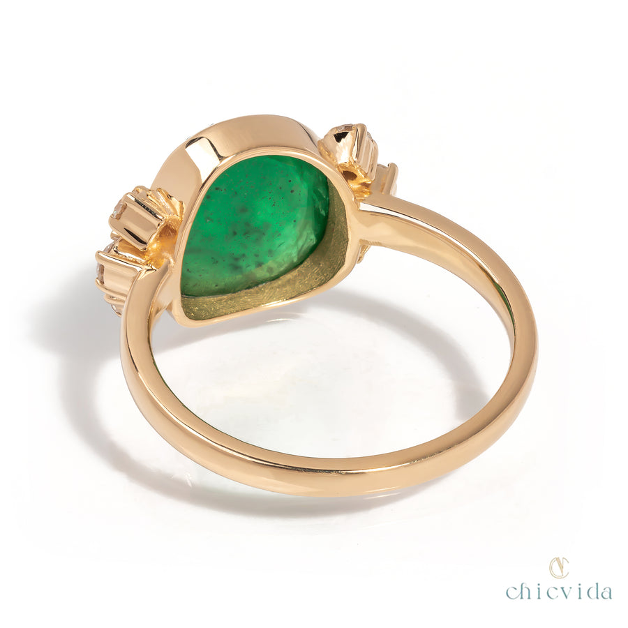 Starla Emerald Diamond Ring