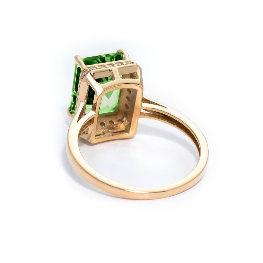 Cushy Green Tourmaline Ring