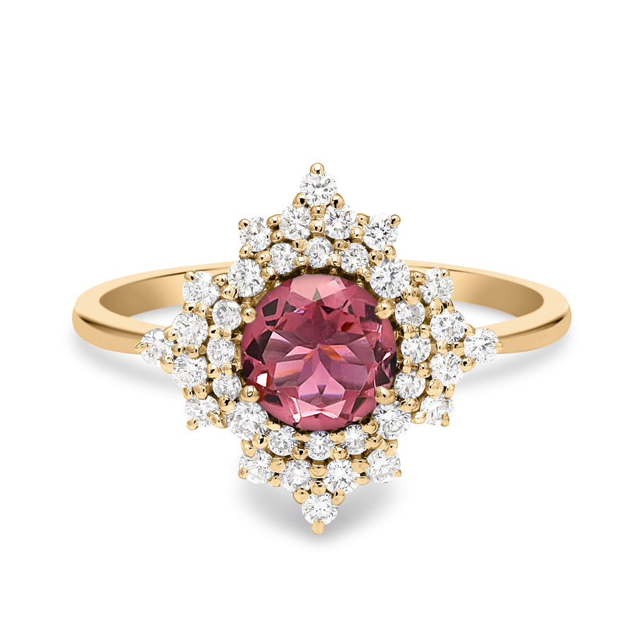 Pink Tourmaline Wedding Ring