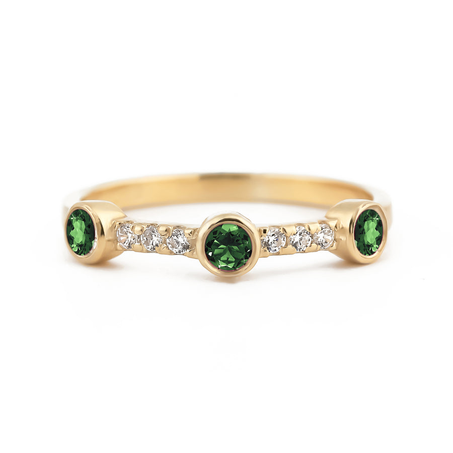 Sunlit Green Tourmaline Ring
