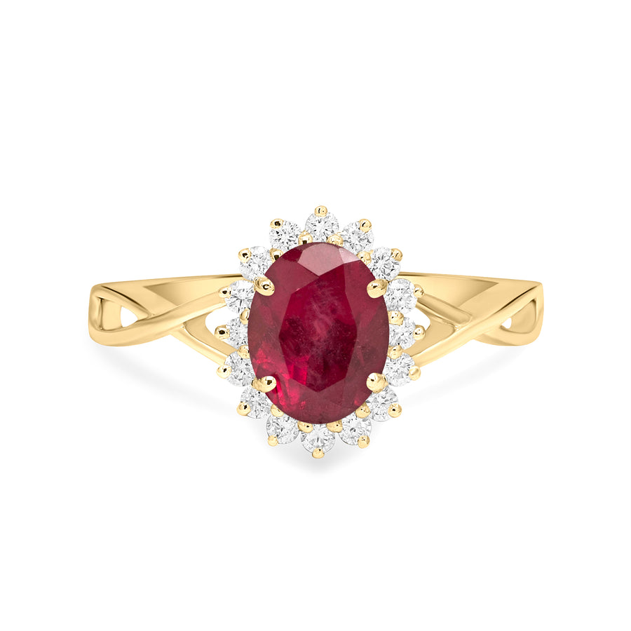 Flare Ruby Gold Ring