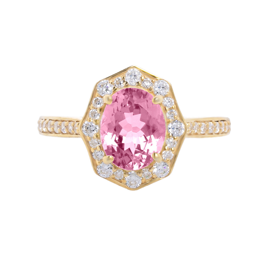 Classic Oval Pink Tourmaline Ring