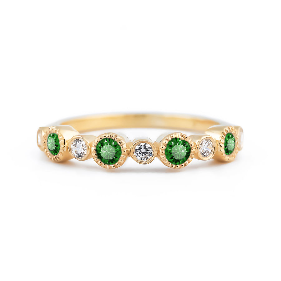 Moonlit Emerald Ring