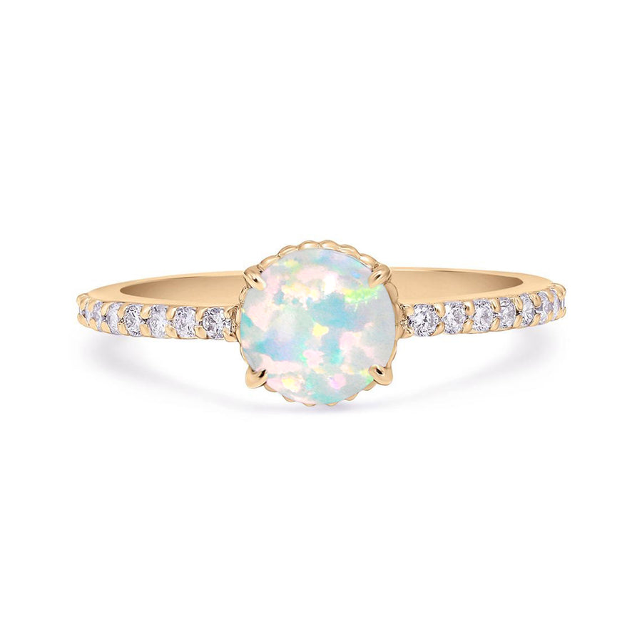 Luna Natural Opal Gold Ring