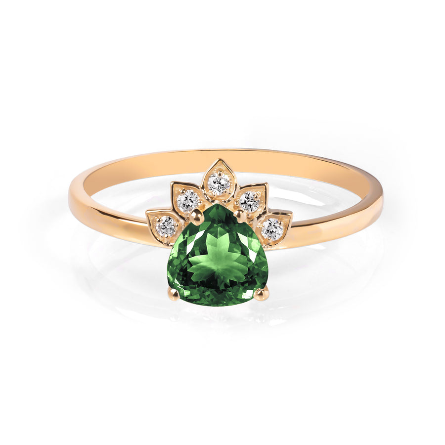 Blush Green Tourmaline Ring
