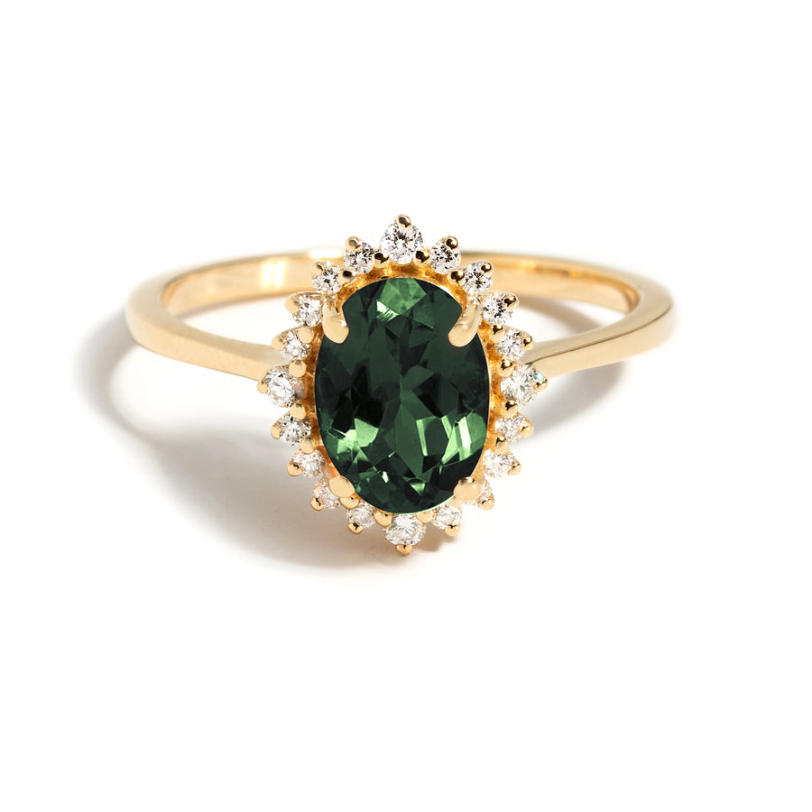 Sunshine Green Tourmaline Ring