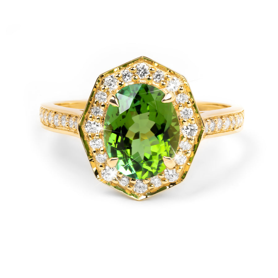 Green Tourmaline Ring