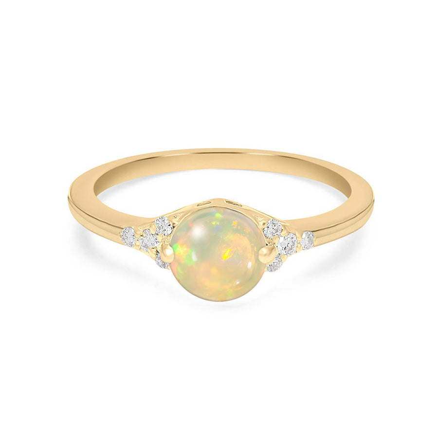 Limelight Opal and Diamond Accent Ring