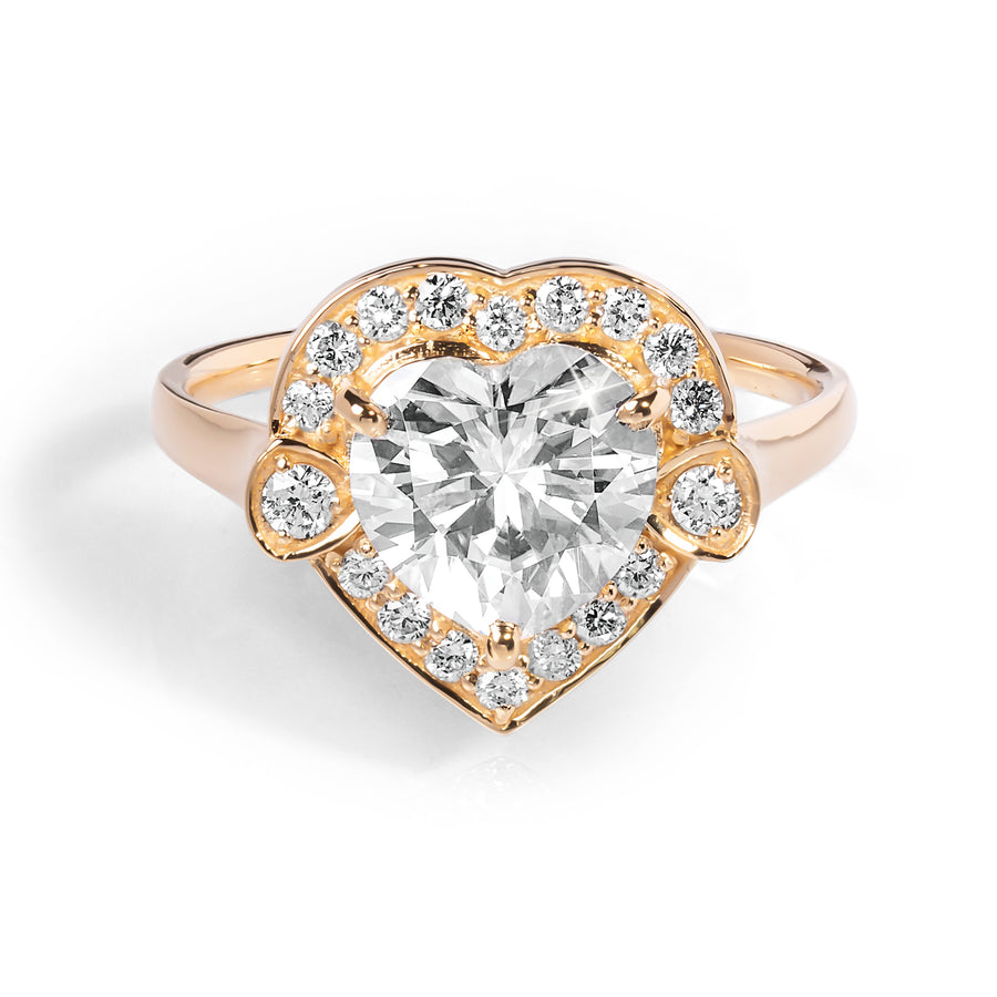 Winsome Heart Lab Diamond Ring