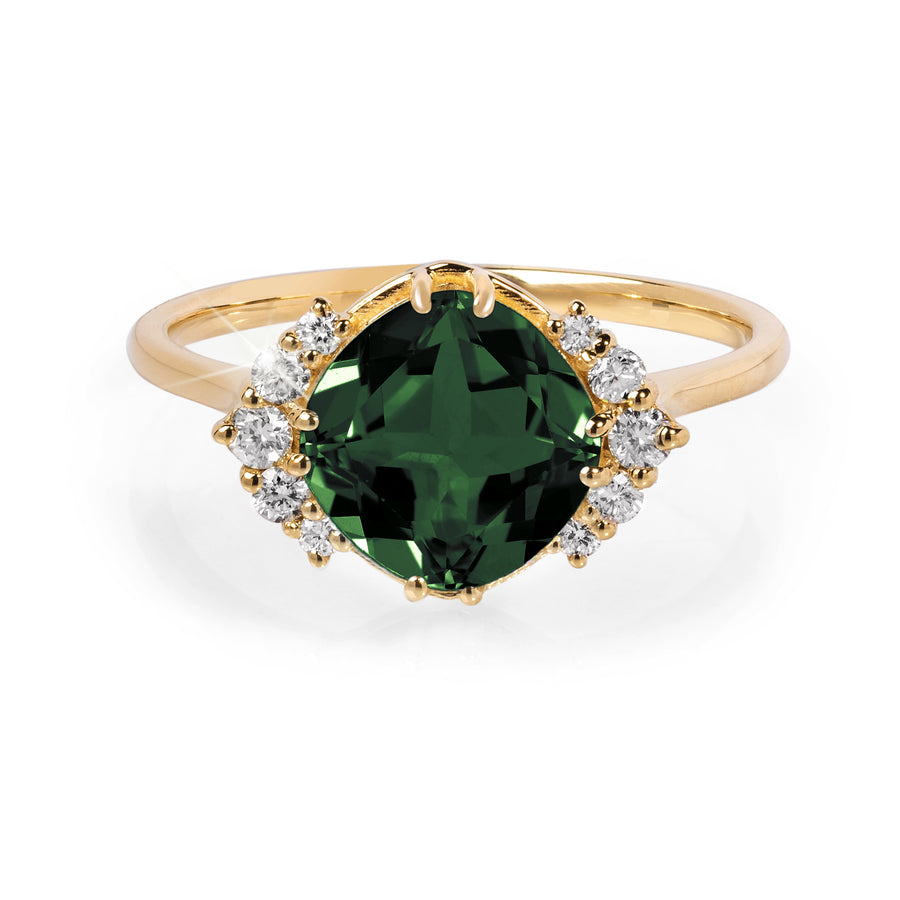 Witty Green Tourmaline Ring