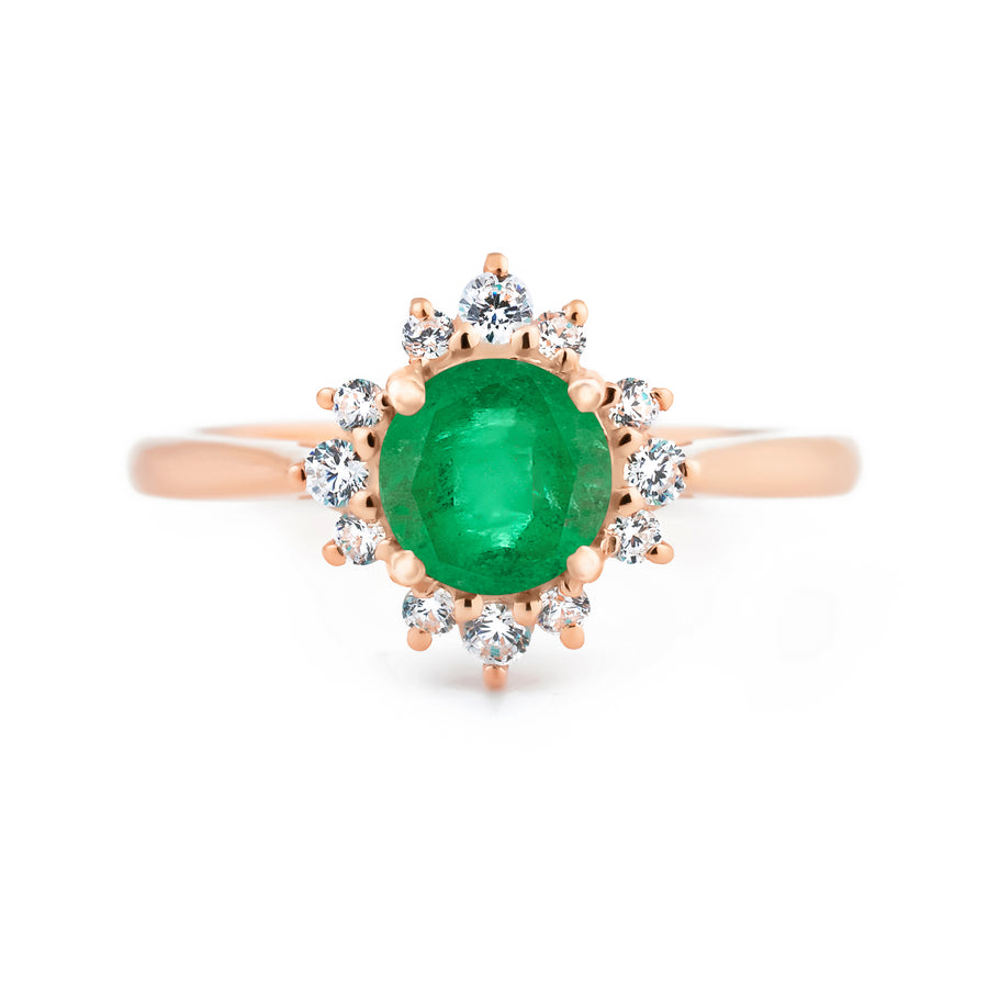 Daisy Emerald Ring