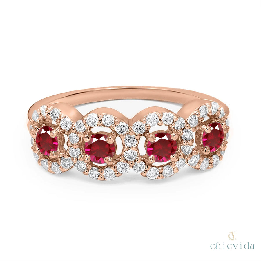 Red Ruby Gold Ring