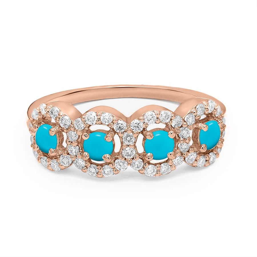 Natural Turquoise Wedding Ring