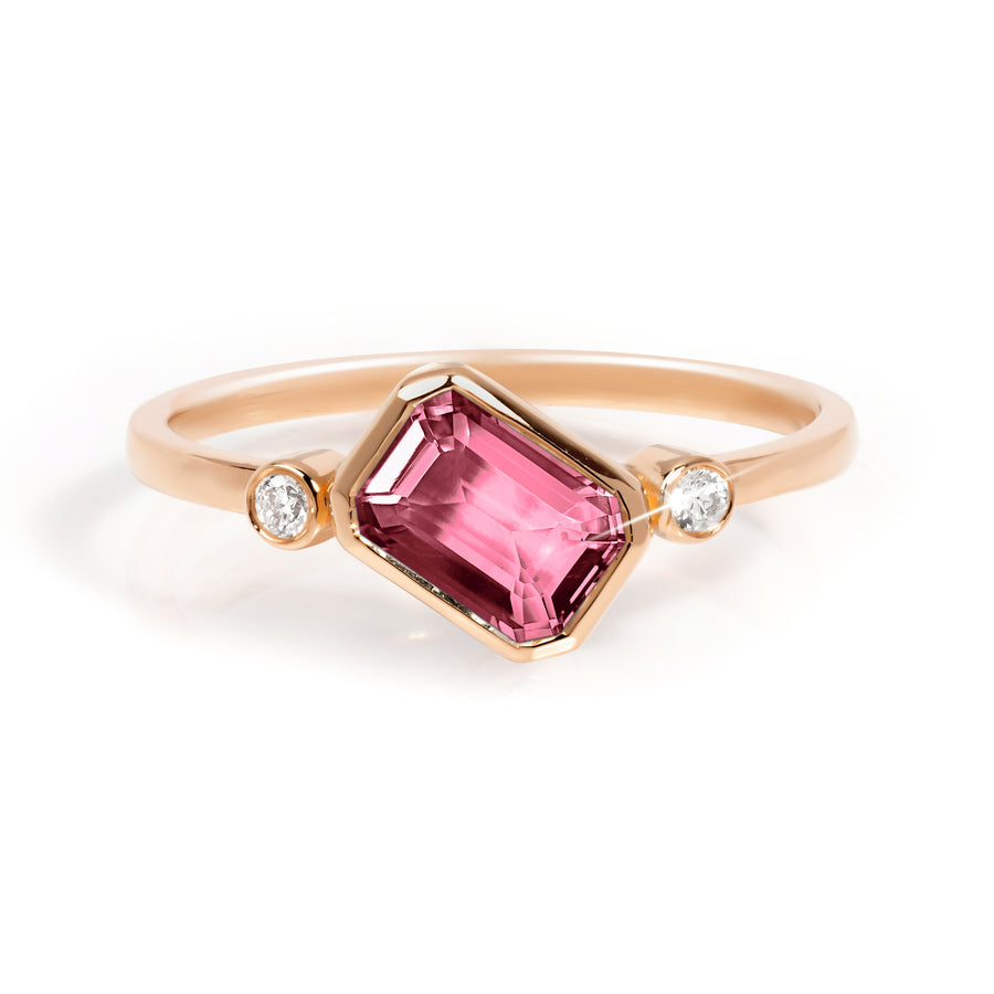 Gauzy Pink Tourmaline Ring