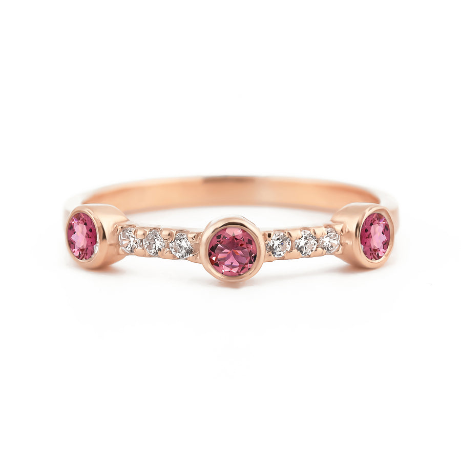 Sunlit Pink Tourmaline Ring