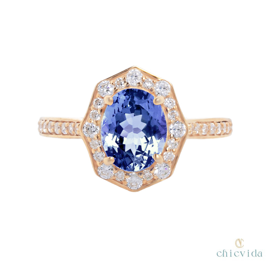 Tanzanite Diamond Ring