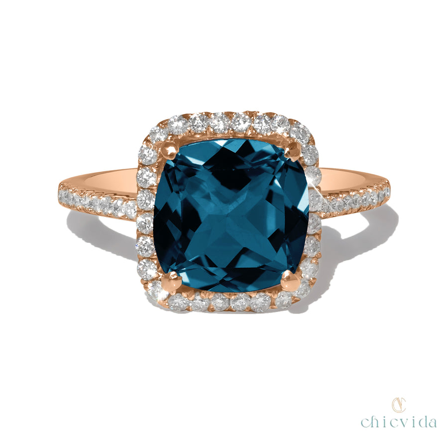 London Blue Topaz Statement Ring