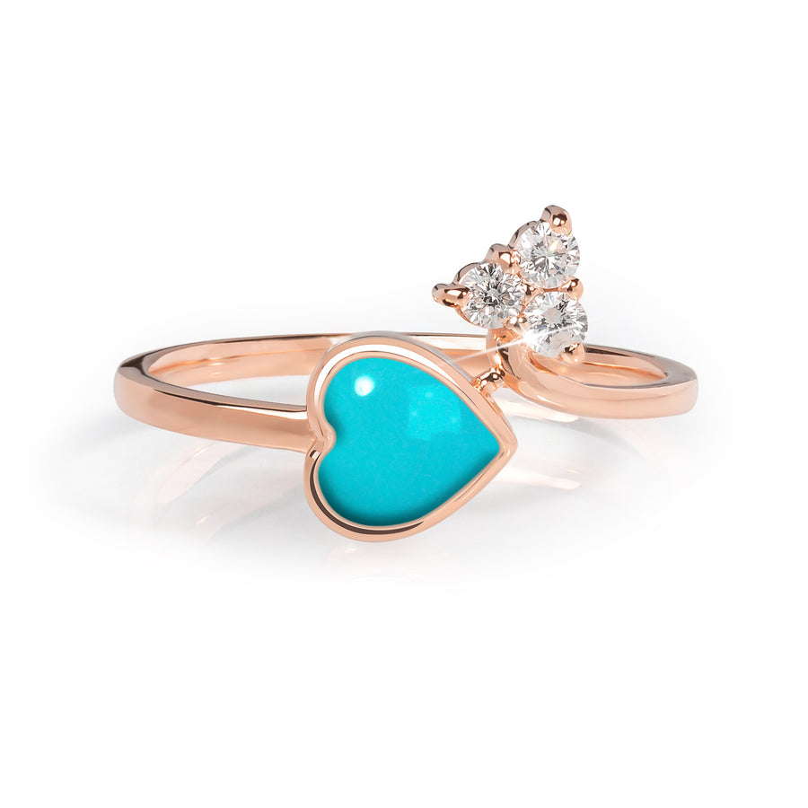 Hoary Heart Turquoise Ring