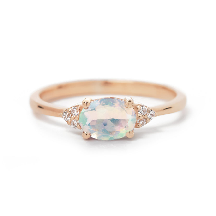 Solitaire Opal Ring