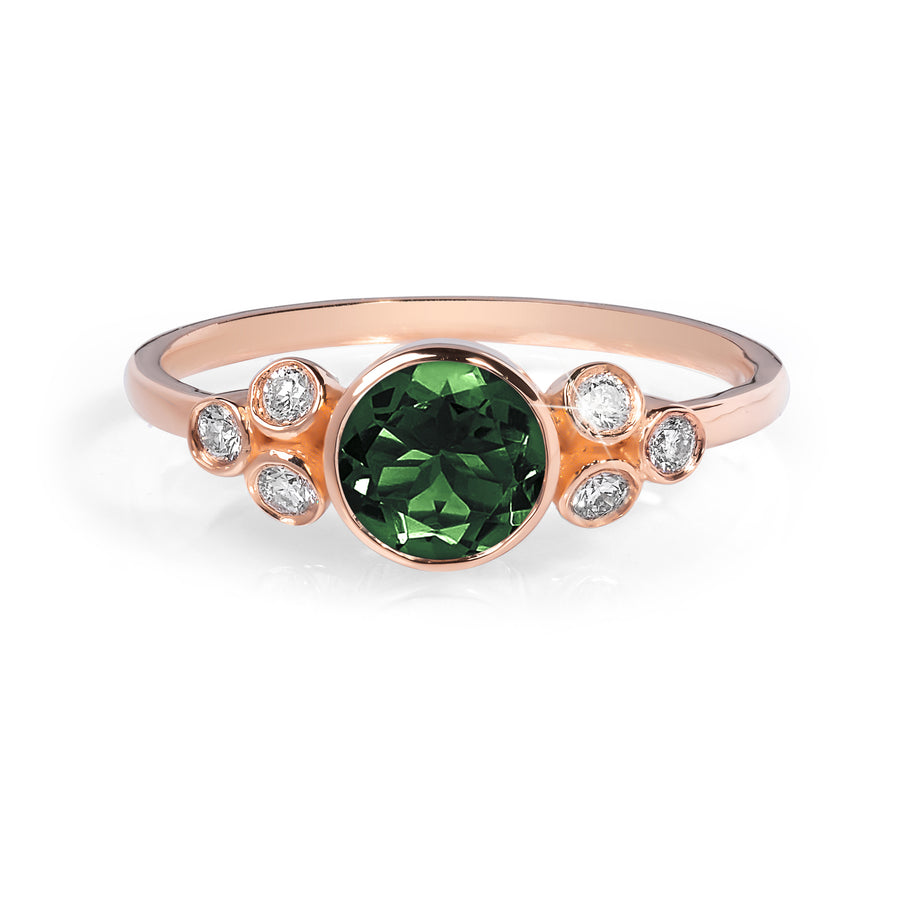 Gleamy Green Tourmaline Ring