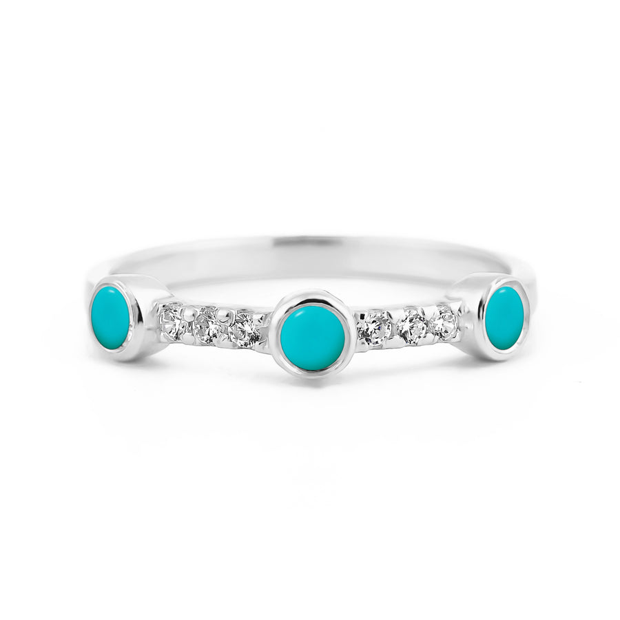 Sunlit Turquoise Diamond Ring