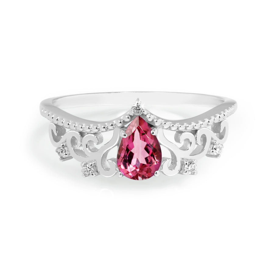 Diana Pink Tourmaline Tiara Ring