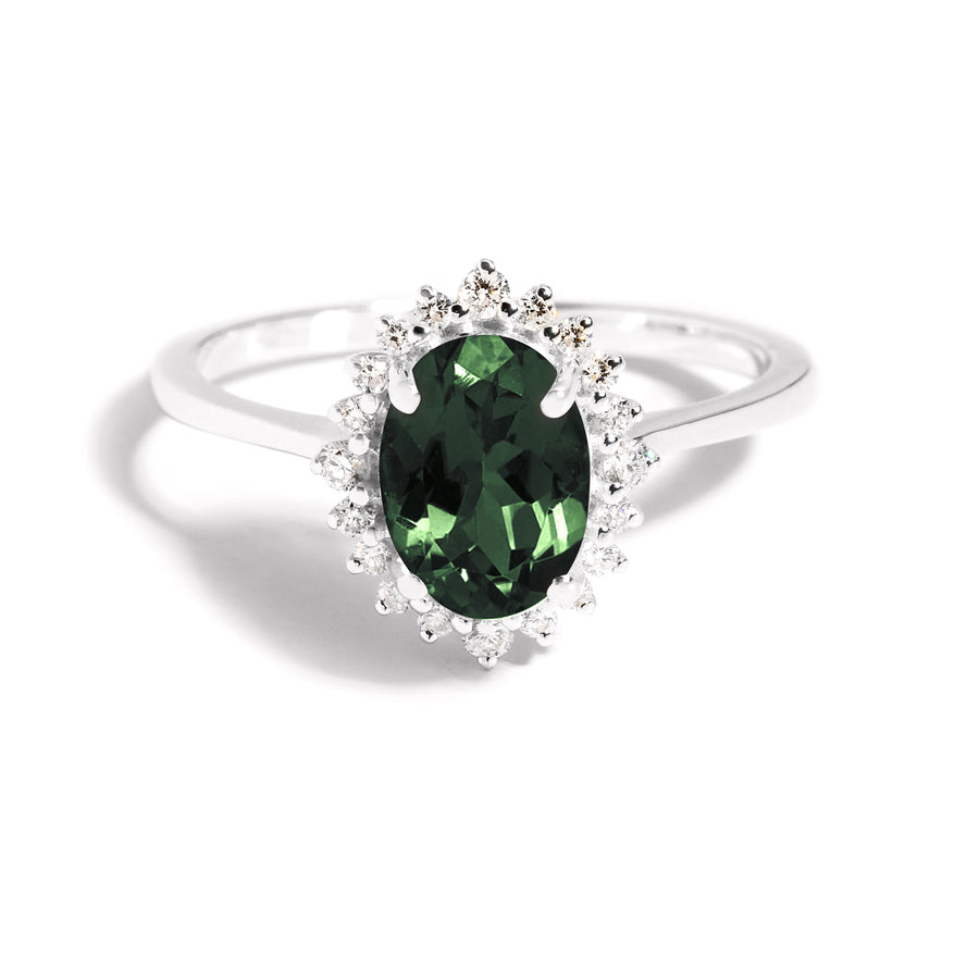 Sunshine Green Tourmaline Ring