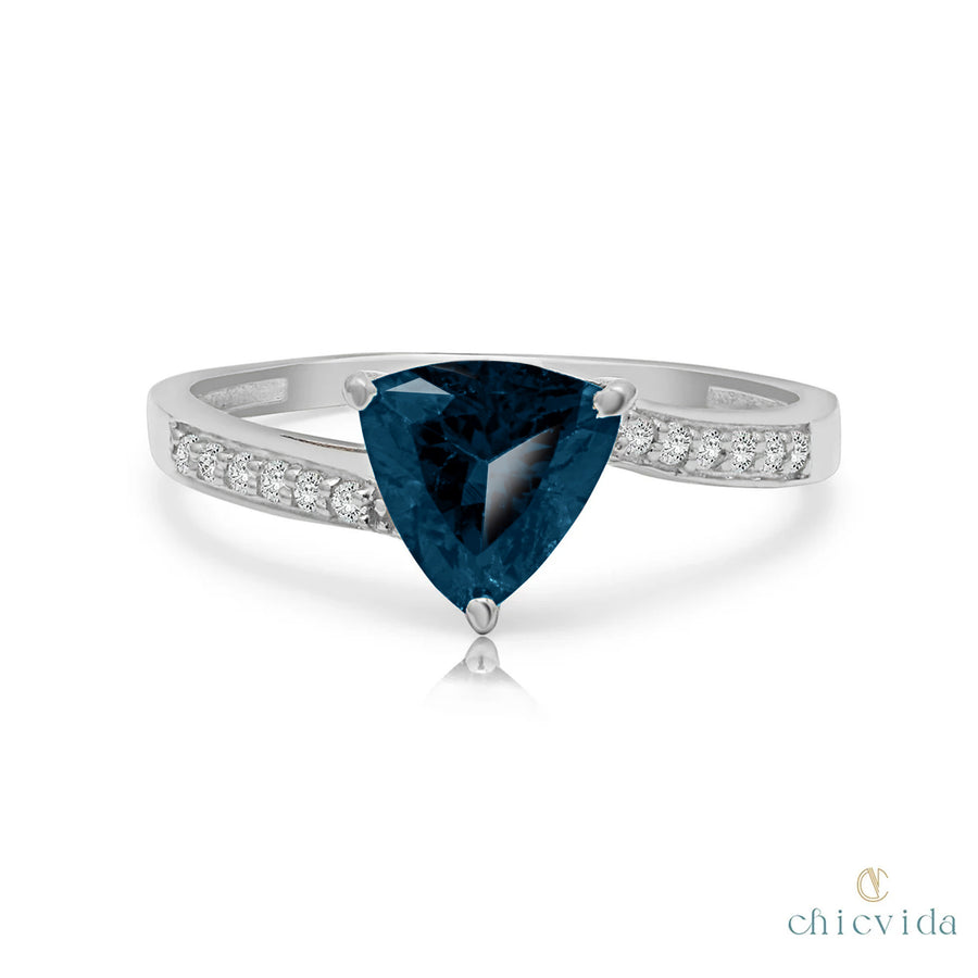 London Blue Topaz Diamond Ring