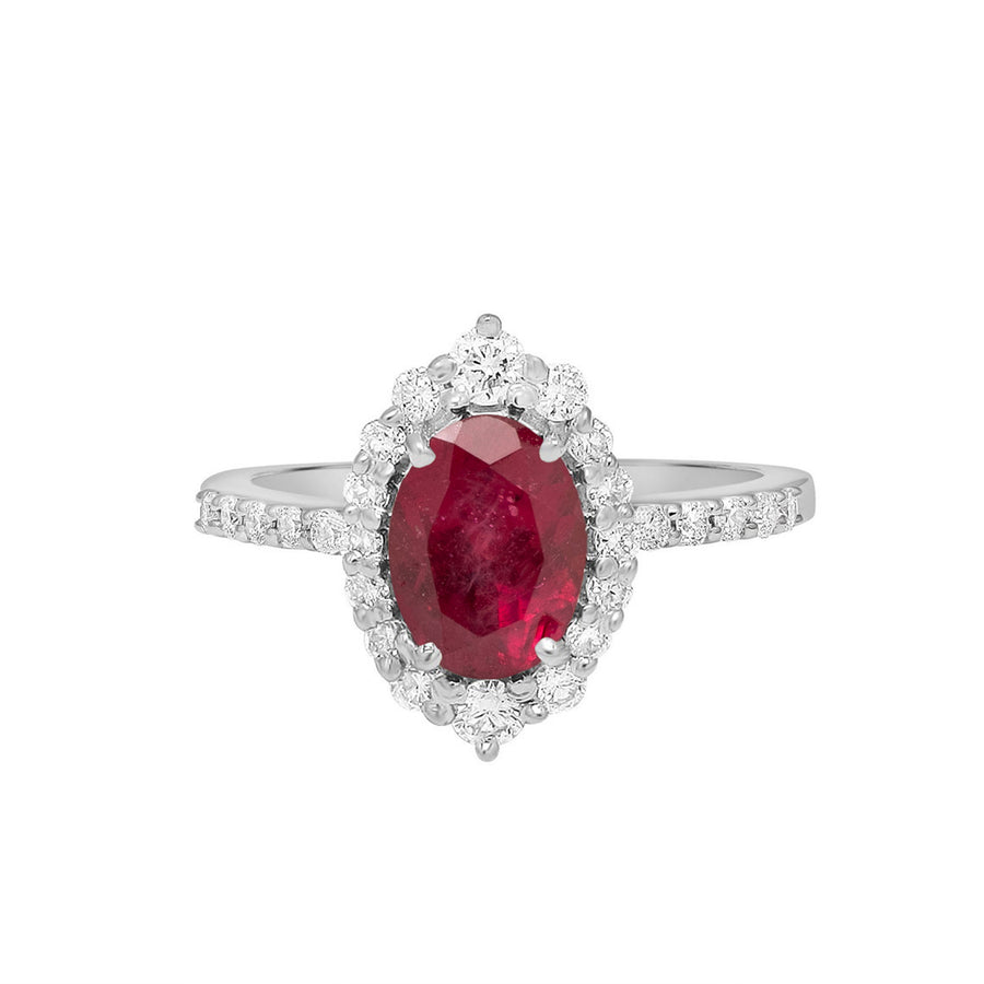 Soiree Ruby Oval Gold Ring