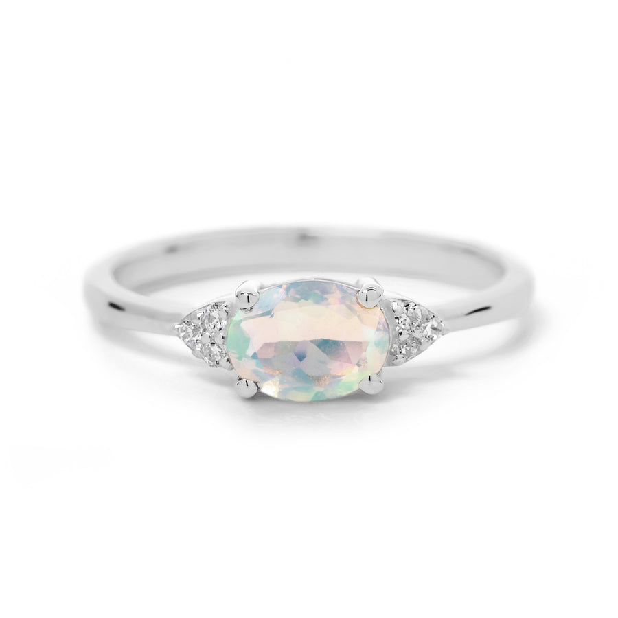 Opal Diamond Ring