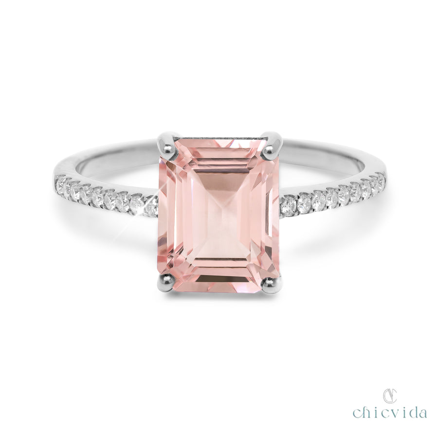 Morganite Diamond Ring