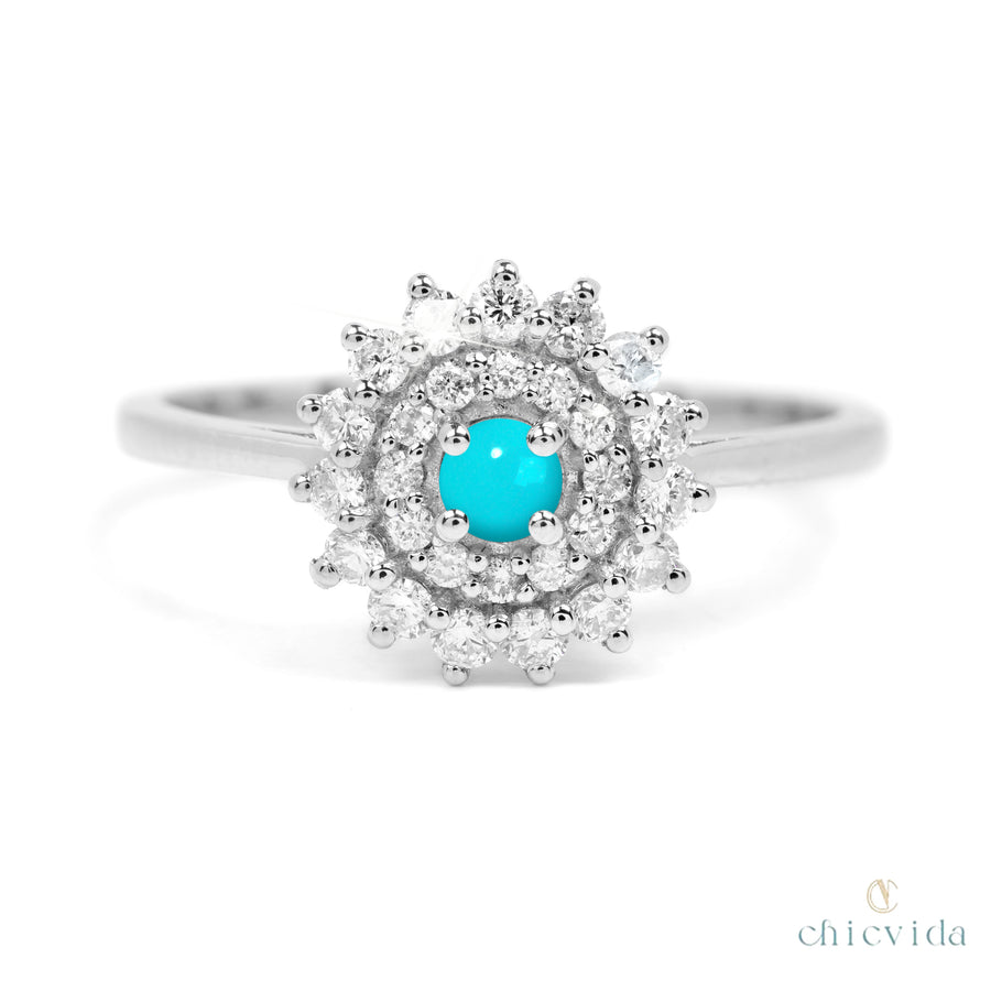 Turquoise Diamond Wedding Ring