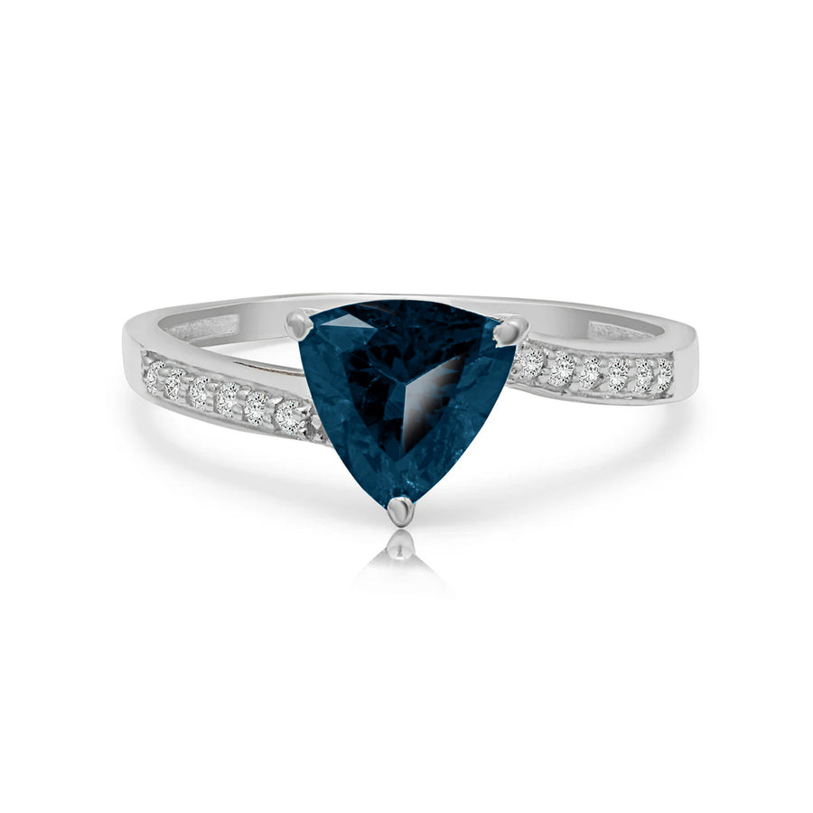 Trillion London Blue Topaz Ring