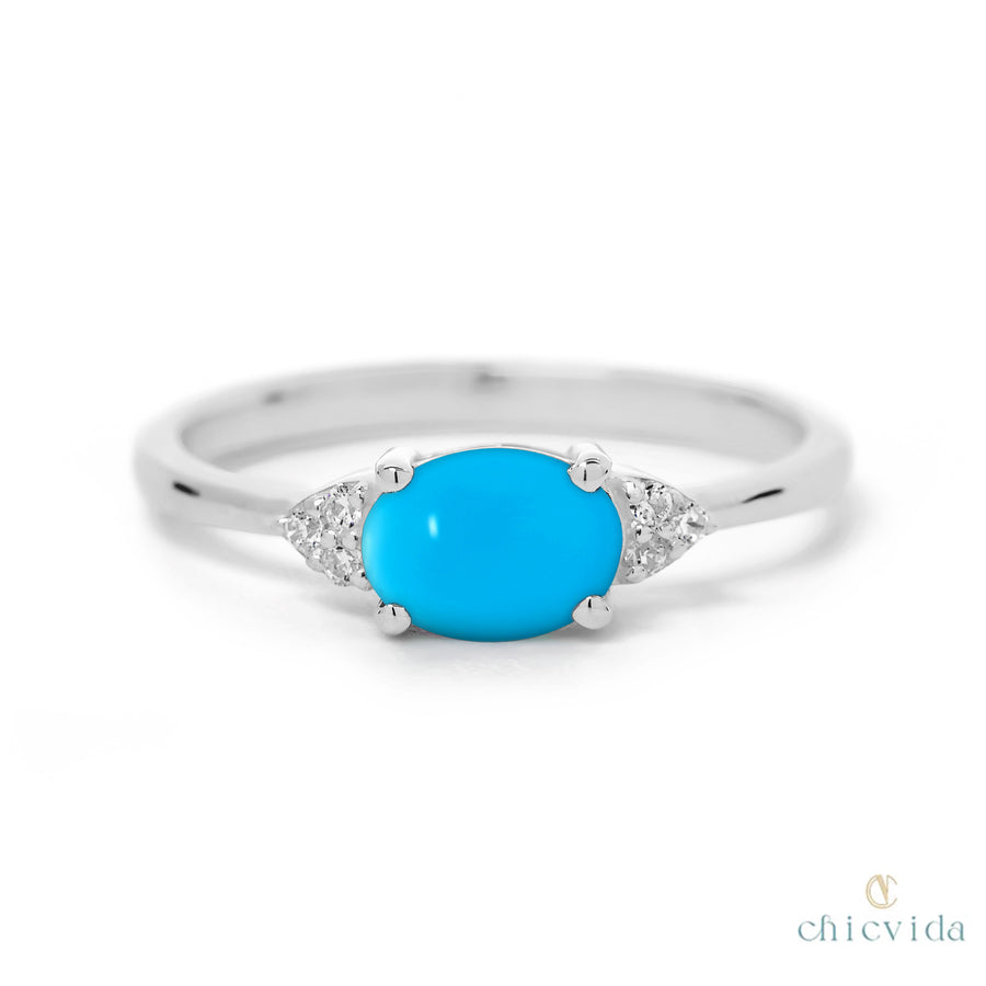 Turquoise Diamond Ring