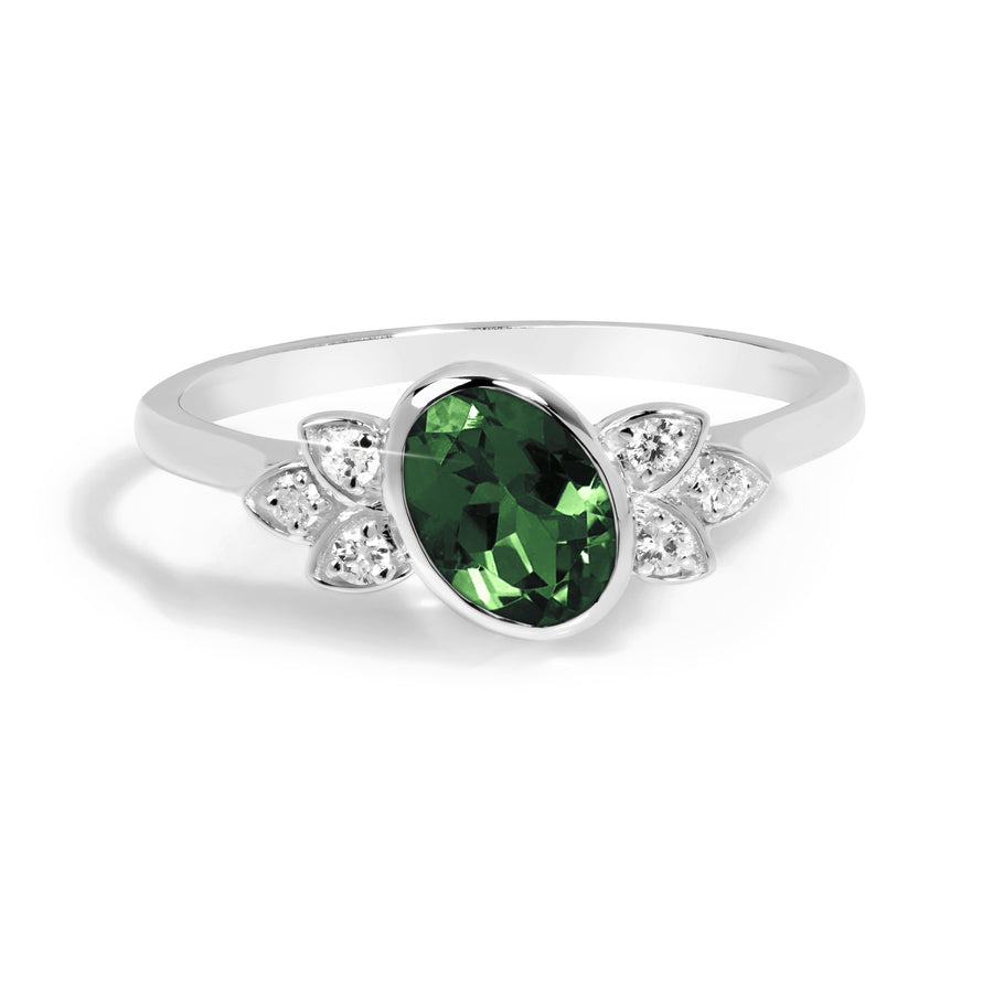 Pastel Green Tourmaline Ring