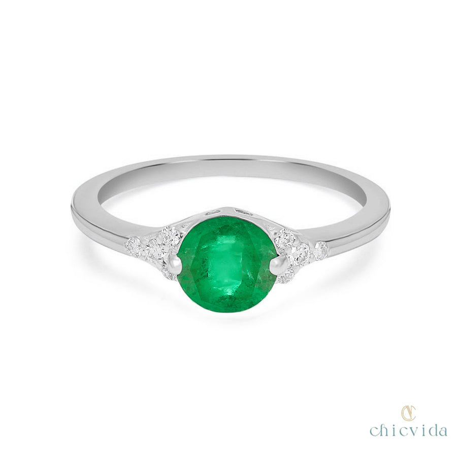 Real Emerald Gold Ring