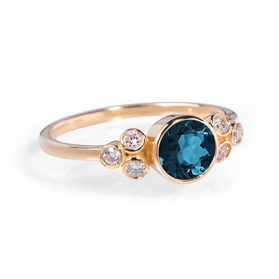 Gleamy London Blue Topaz Ring