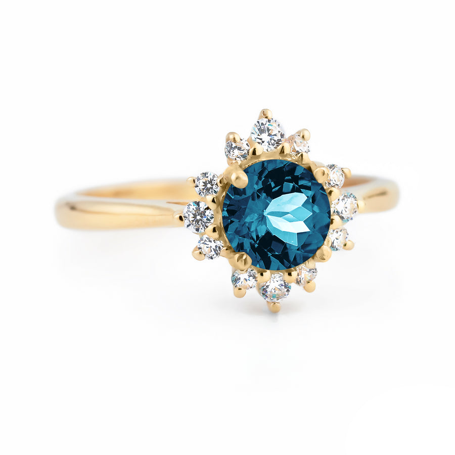 Daisy London Blue Topaz Ring