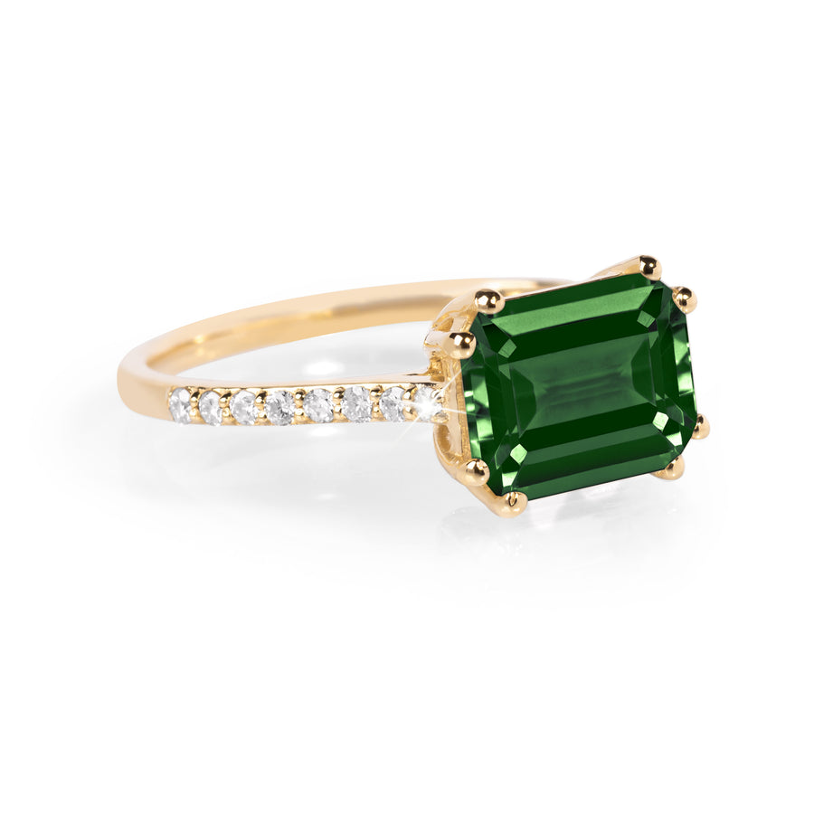 Glint Green Tourmaline Ring