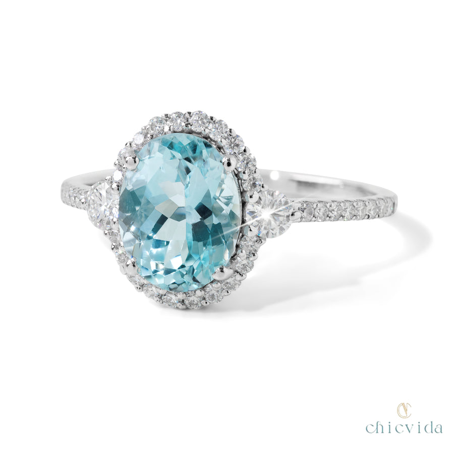 Aquamarine Engagement Ring