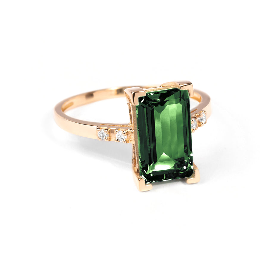 Floaty Green Tourmaline Ring