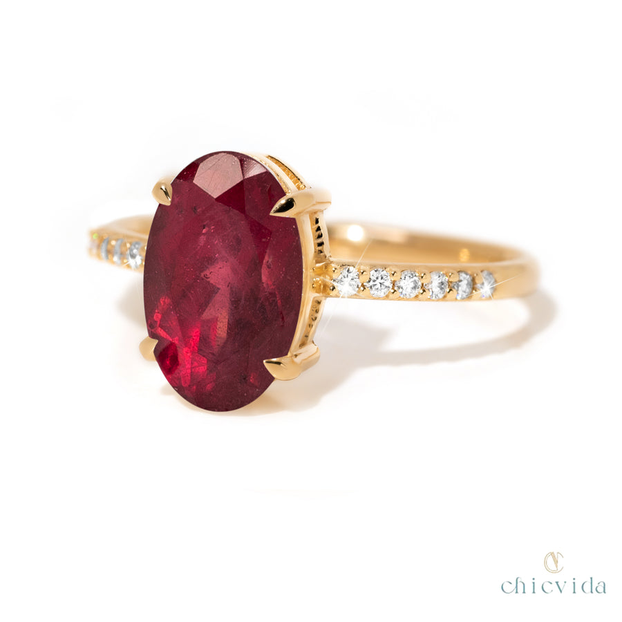 Ageless Ruby Oval Ring