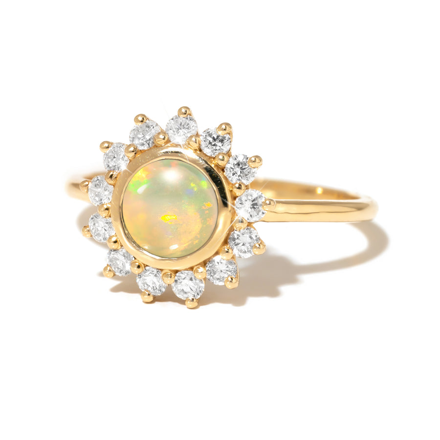 Sunny Opal Gold Ring