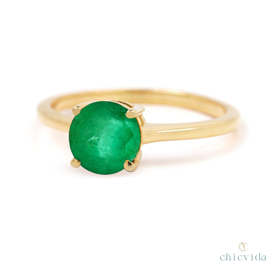 Blushing Emerald Ring
