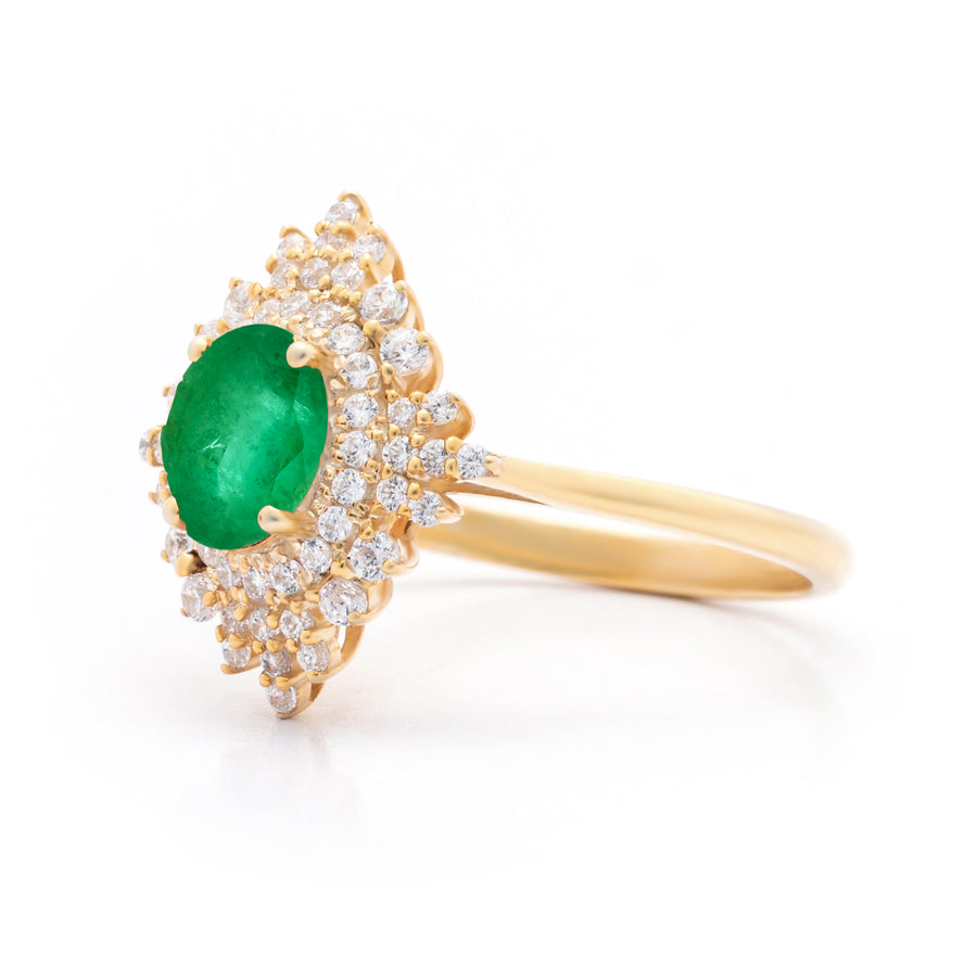 Blaze Emerald Ring