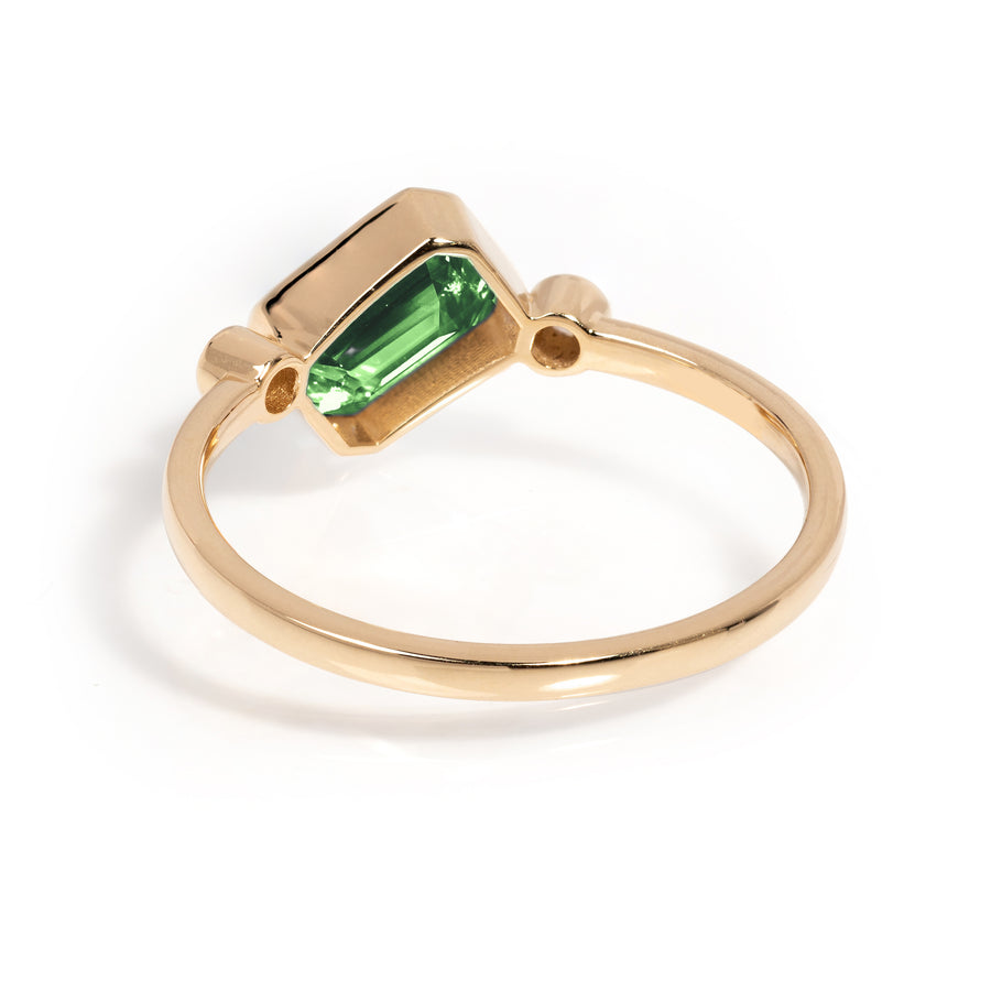 Gauzy Green Tourmaline Ring