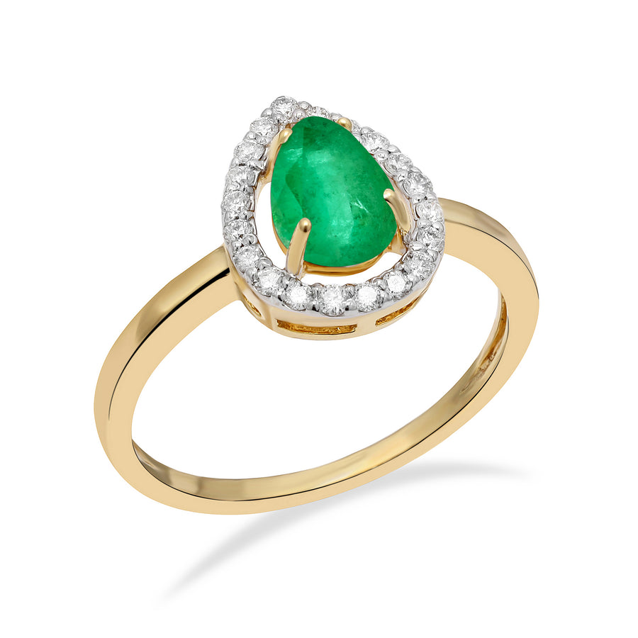 Droplet Emerald Ring