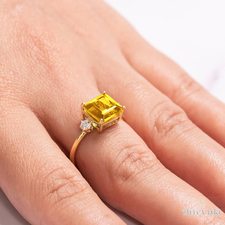 Citrine Wedding Band